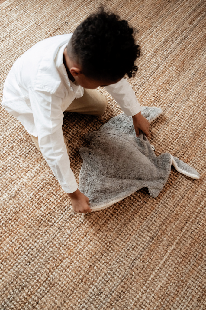 Grande peluche raie manta | Gris