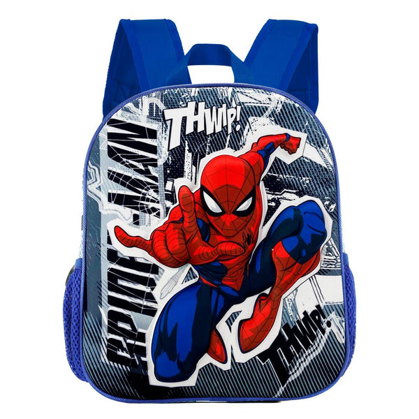 Sac à Dos 3D Petit Marvel Spider-Man « Jumping » – Gris