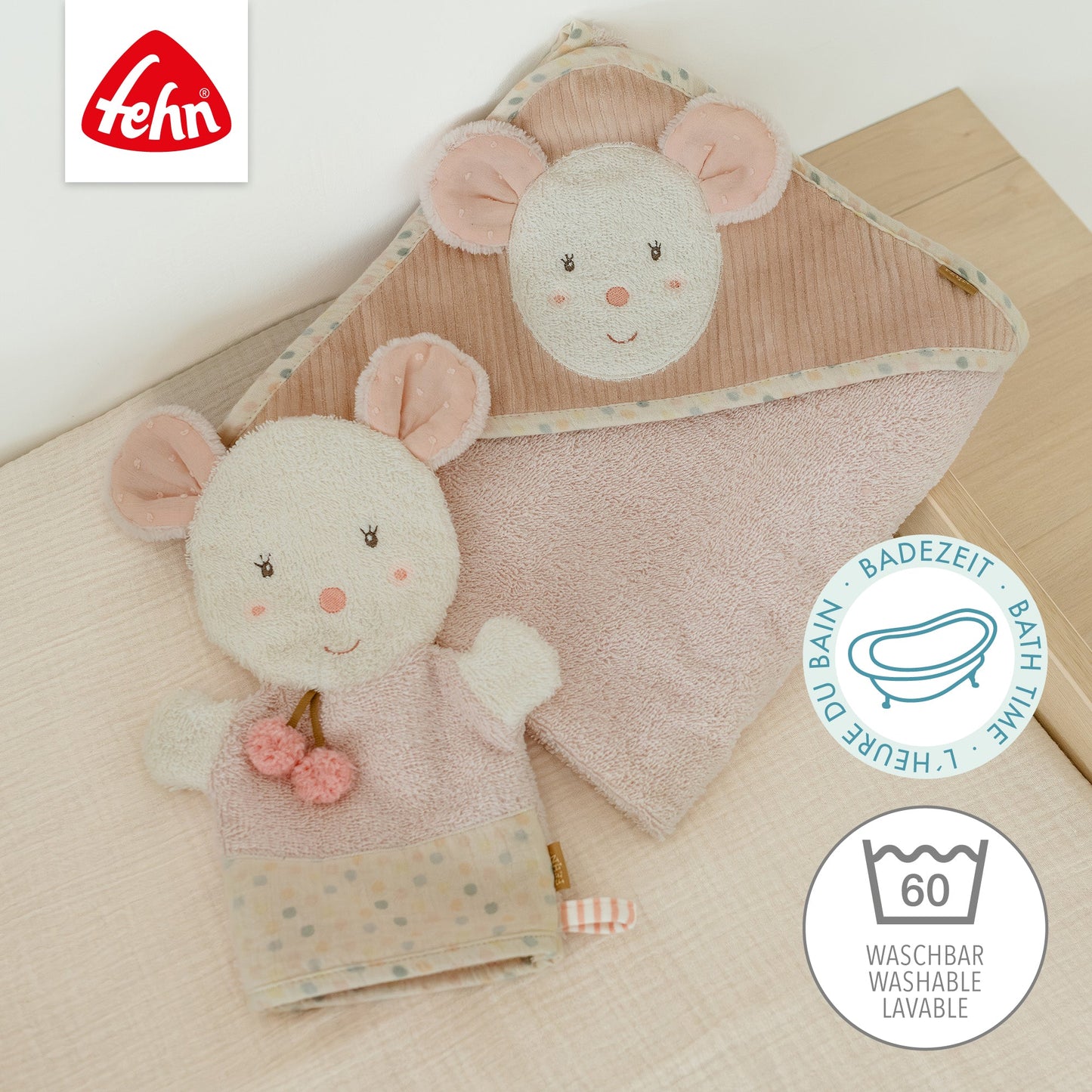 Waschhandschuh Maus