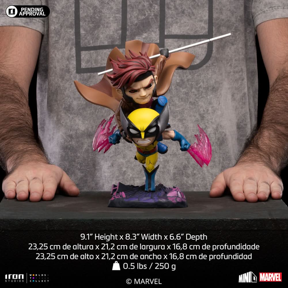 Figurine Gambit and Wolverine - X-Men '97 - Mini Co. - Marvel Comics