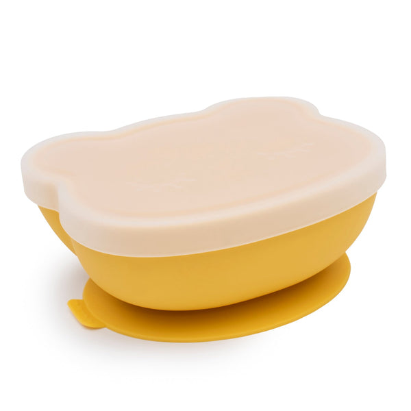 Yellow bear silicone bowl