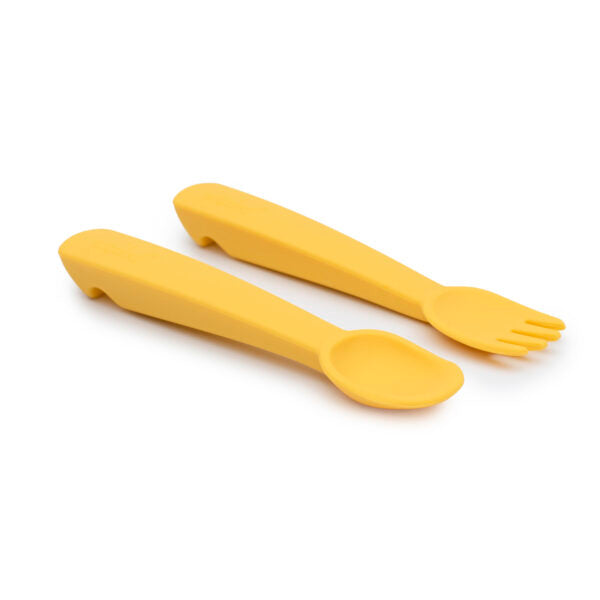 Yellow baby cutlery set