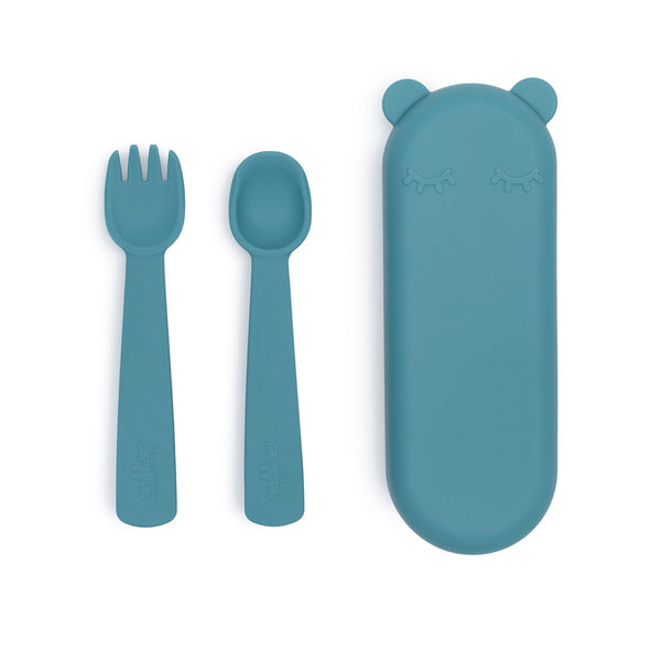 Duck blue baby cutlery