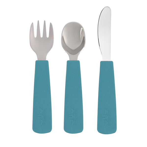 Duck blue children's cutlery set