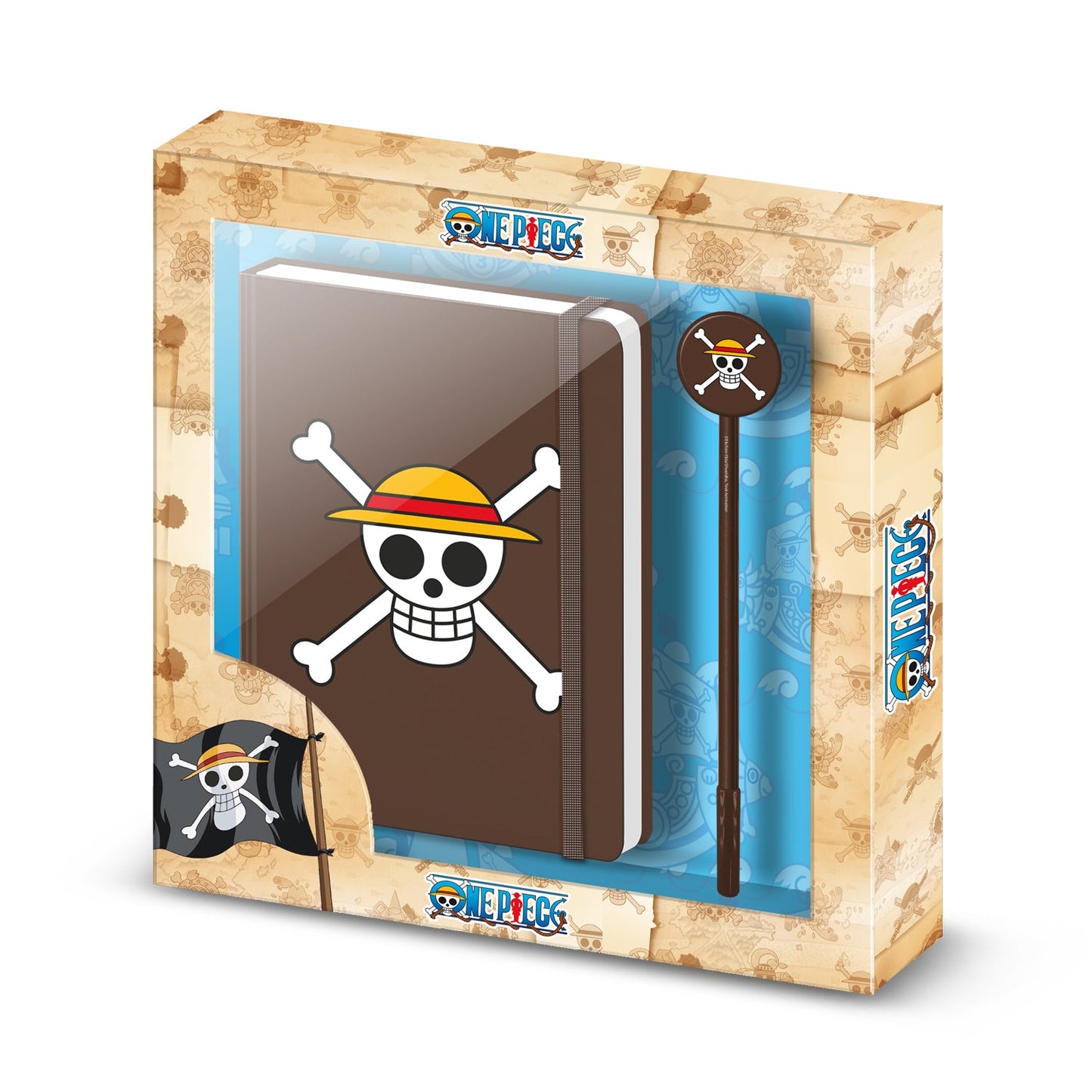 Coffret Journal + Stylo One Piece « Skull »