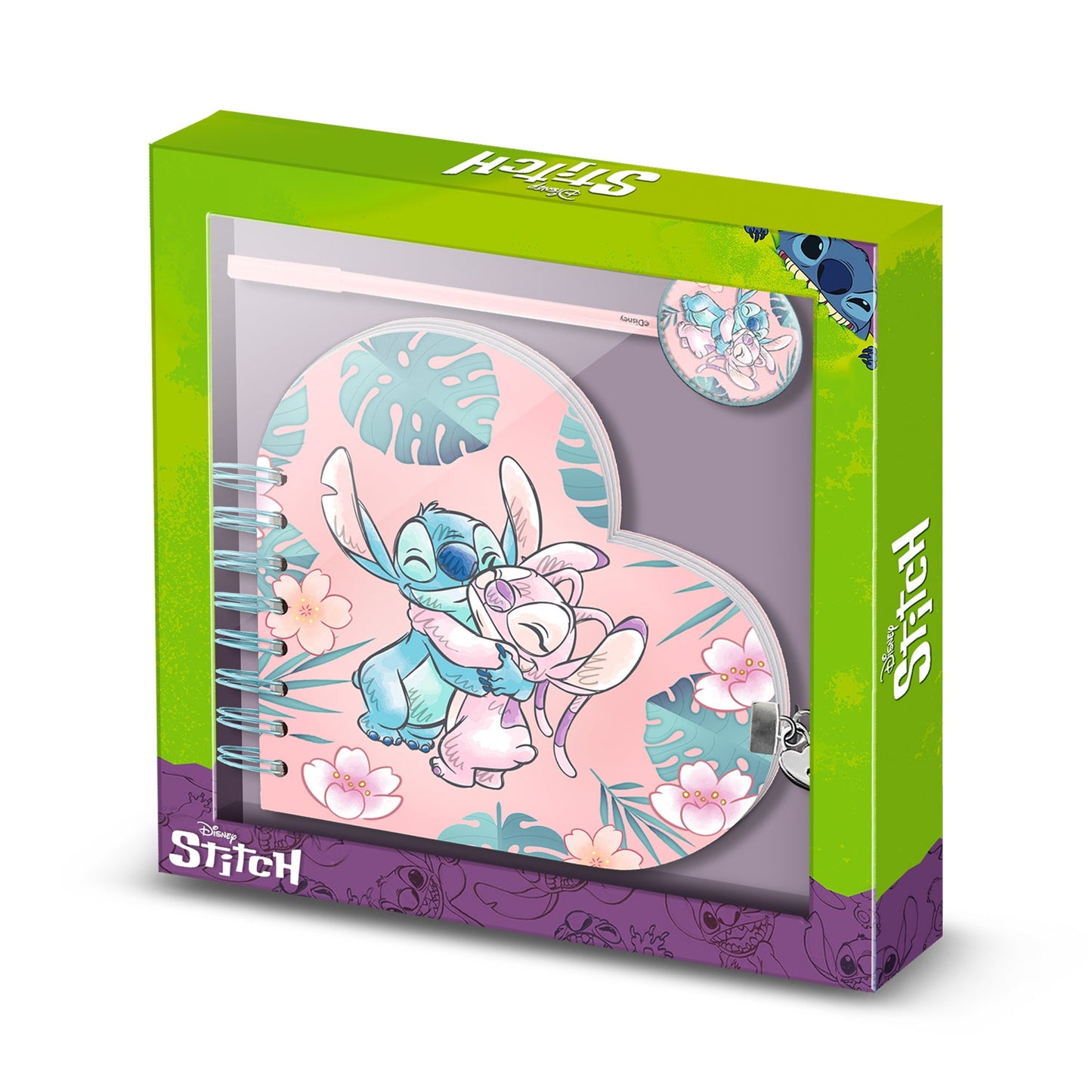 Coffret Journal + Stylo Disney Lilo & Stitch « Hug »