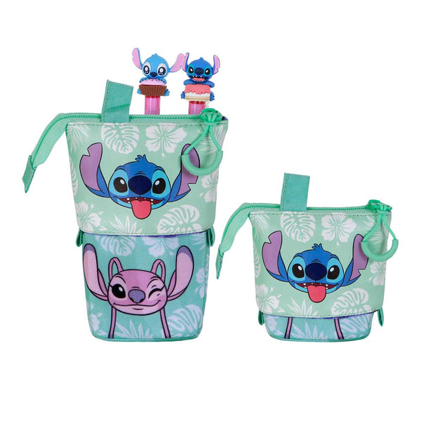 Trousse Mignonne + 2 Stylos Gel Effaçables Disney Lilo & Stitch « Aloha » – Bleu