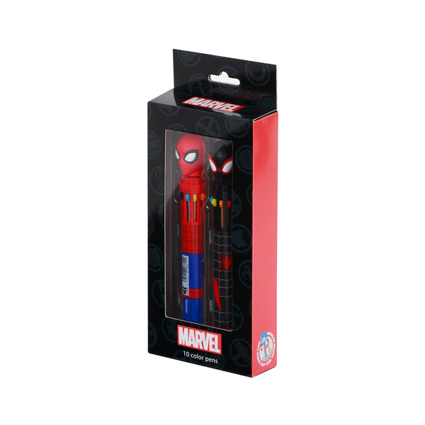 Pack de 2 Stylos 10 Couleurs Marvel Spider-Man « Peter » – Rouge