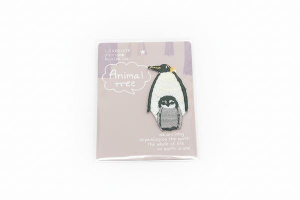 Patch pingouin avec son bébé thermocollant