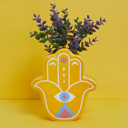 Lucky Hand yellow vase