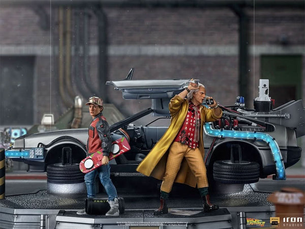Delorean Full Set Deluxe Statue - Back to the Future II - Art Scale 1/10