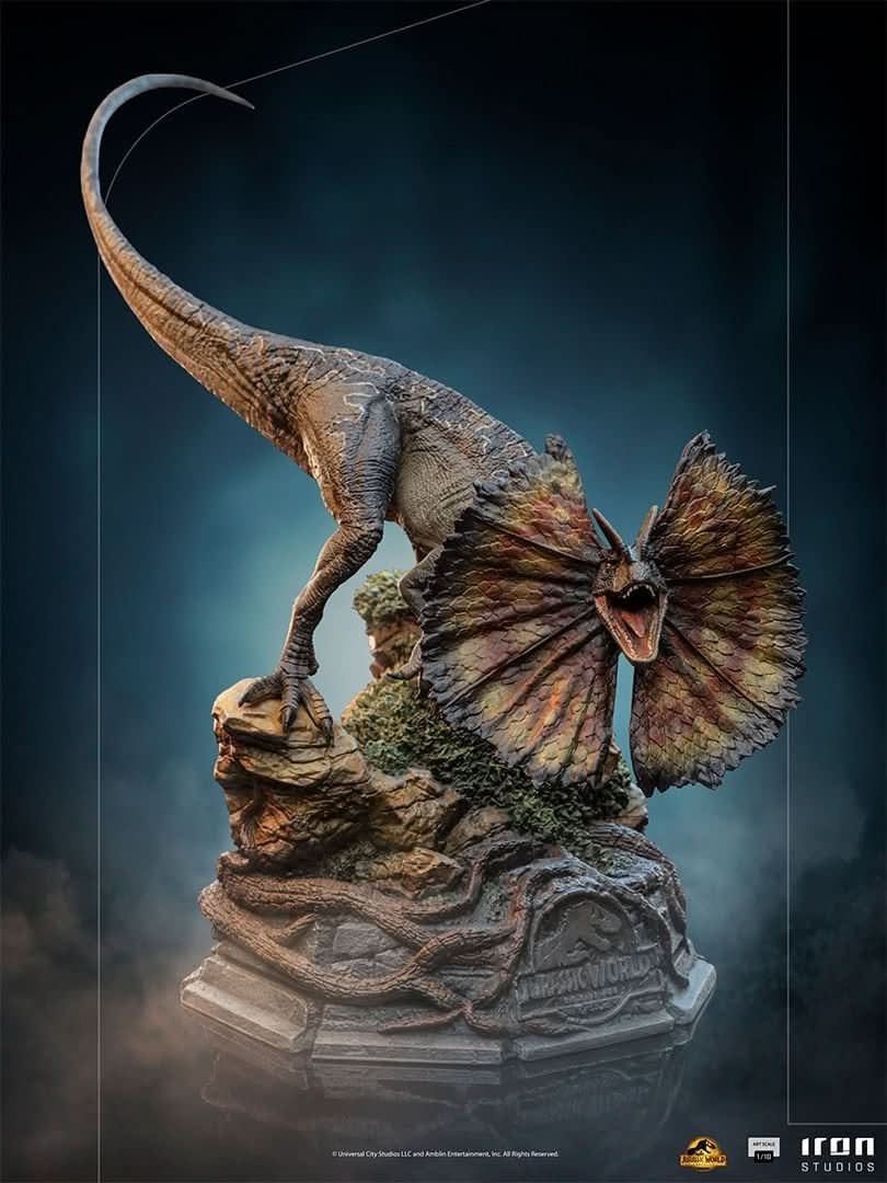 Dilophosaurus Statue - Jurassic World - Art Scale 1/10 - Iron Studios