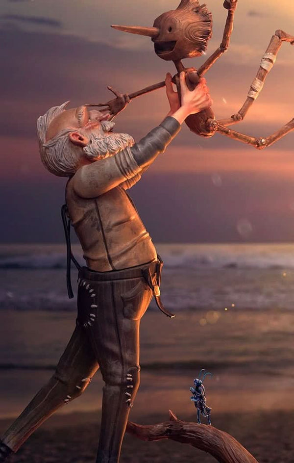 Geppetto & Pinocchio Statue - Pinocchio - Art Scale 1/10