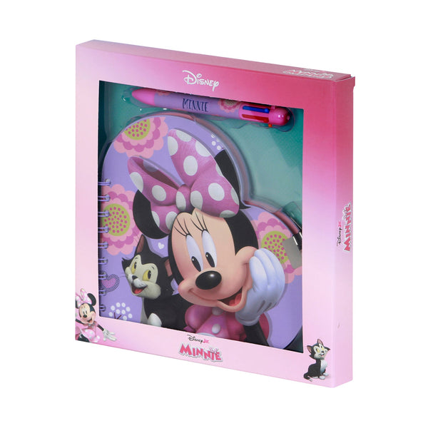Coffret Journal + Stylo 6 Couleurs Disney Minnie Mouse « Cat »