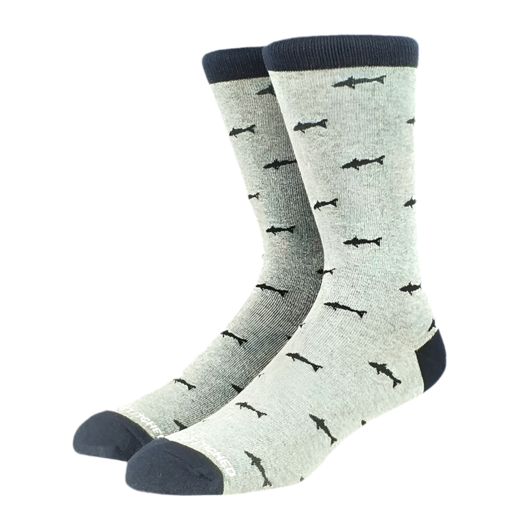 chaussettes grises requins noirs mr colvert