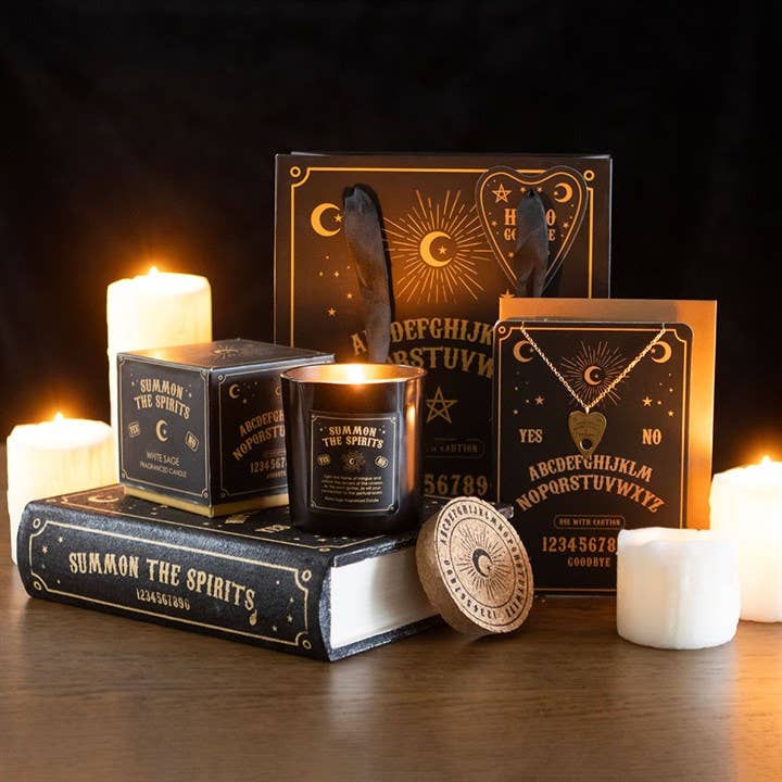 Black Goth Ouija Board Book-Shaped Storage Box