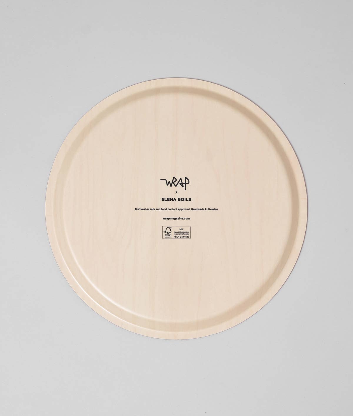 Round Serving Tray with Cherries