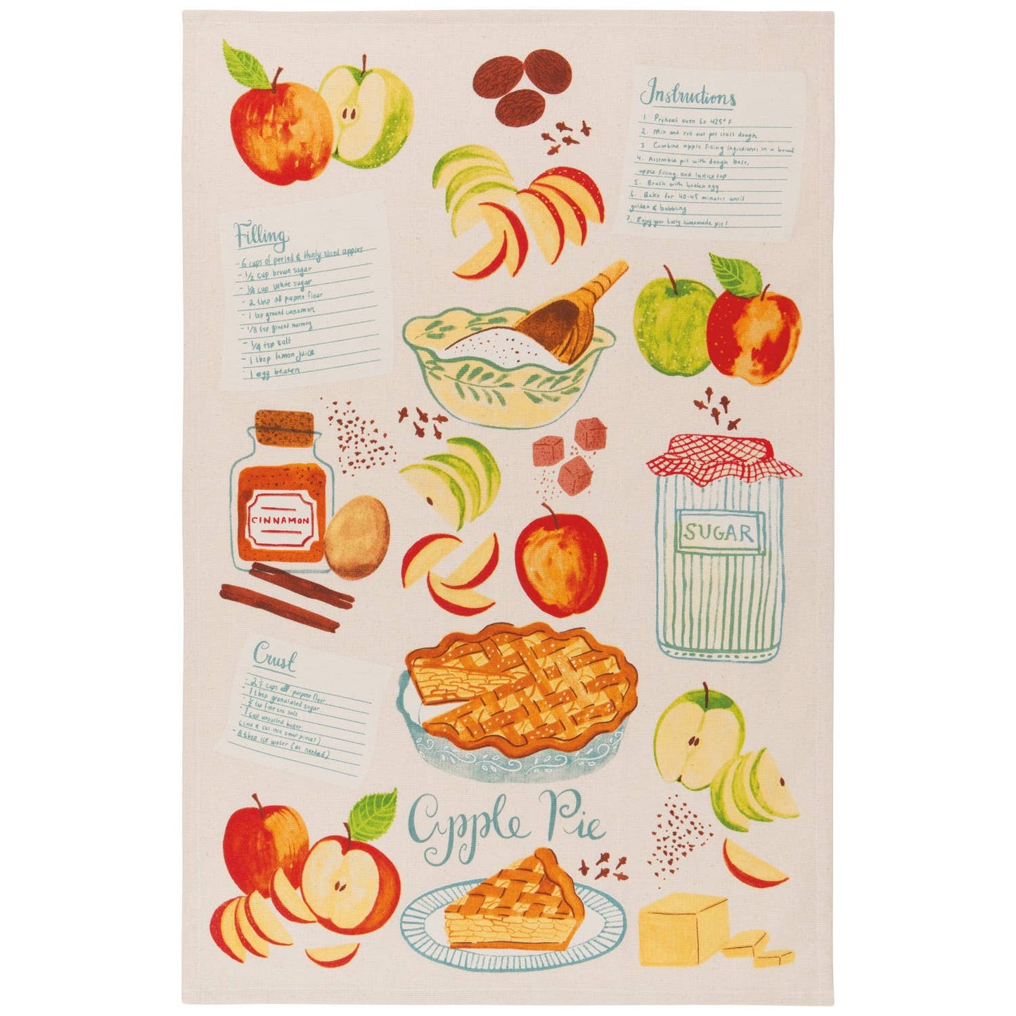 Set of 2 Apple Pie Tea Towels
