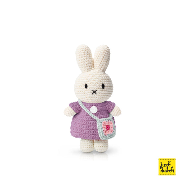 Peluche en Crochet Lapin Miffy - Sac à Main - Lilas