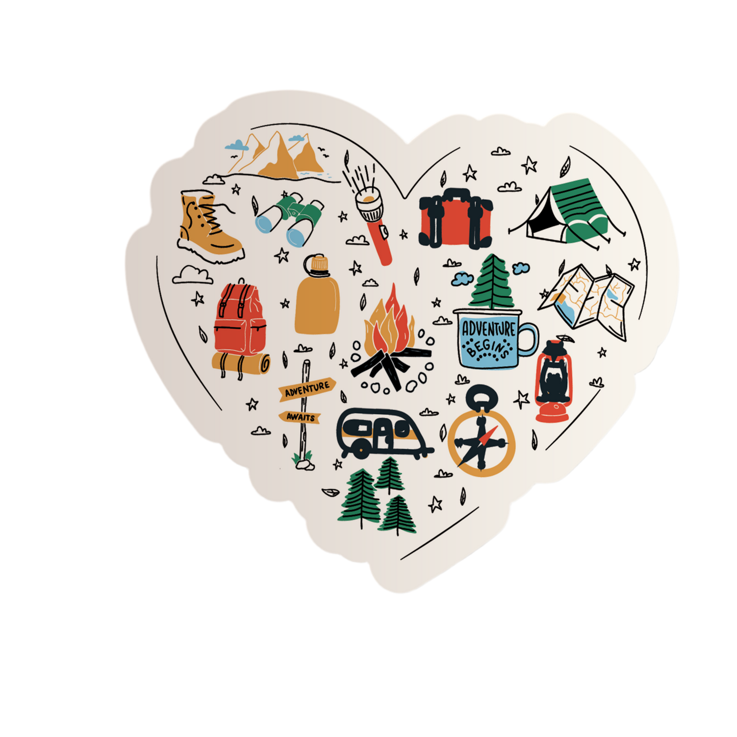 Love Camping & Outdoor Adventure Sticker