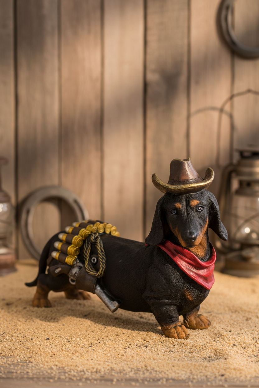 Cowboy Dachshund Dog Decoration