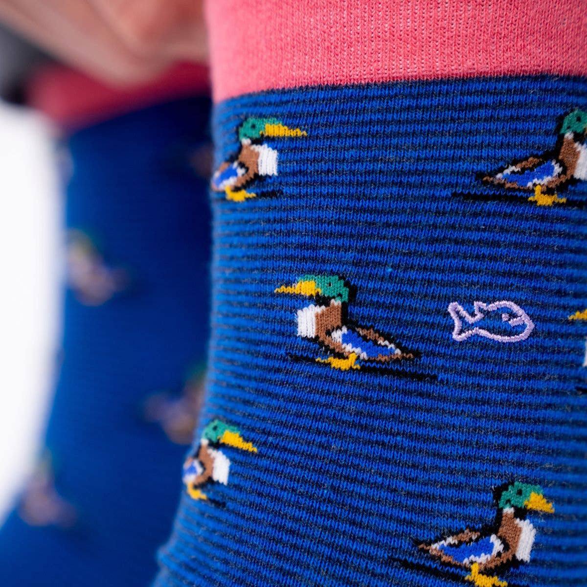 Animal combed cotton socks - Mallard Duck
