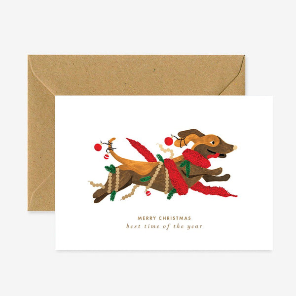 Christmas dog - Greeting card