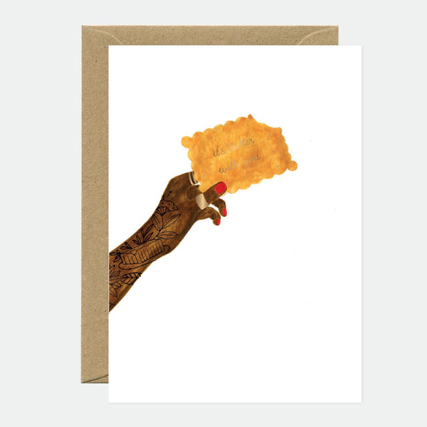 Butter with you - Greeting card - Gold leaf