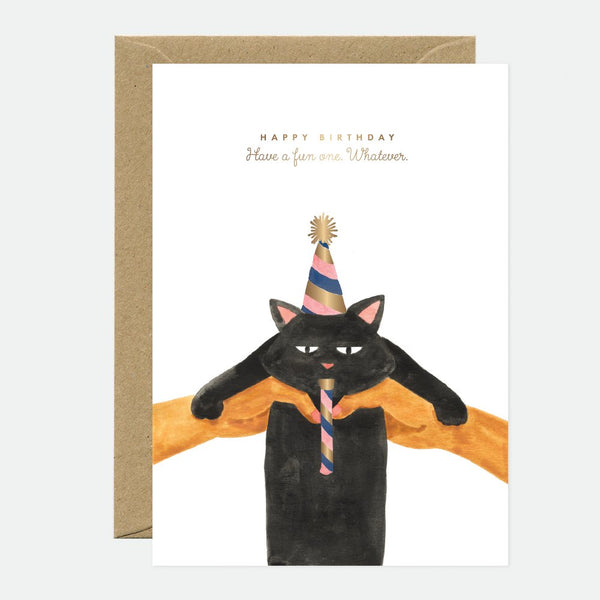 Whatever cat - Carte de vœux - Feuille dorée