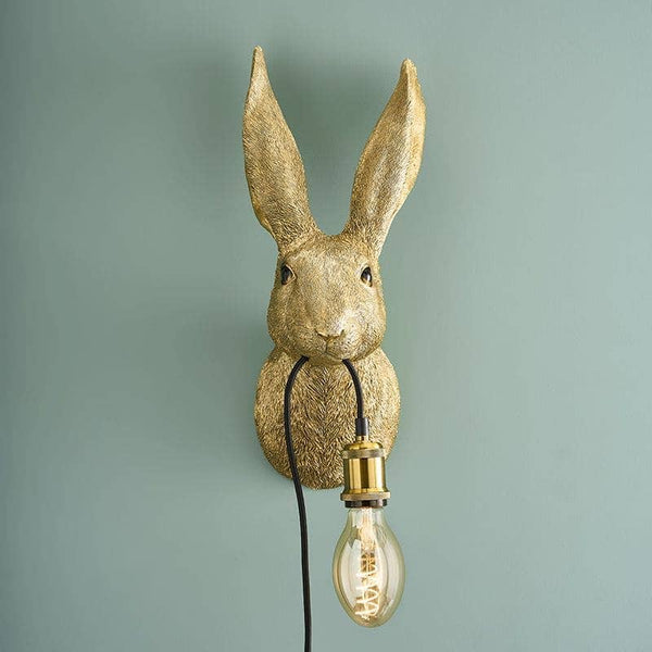 Hasi wall light, gold polyurethane resin, 22 x 19 x 46 cm