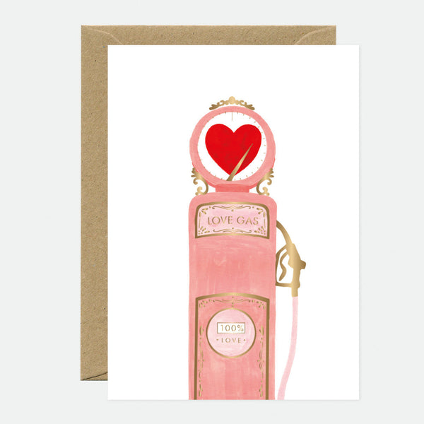Love Gas - Carte de voeux - Feuille dorée