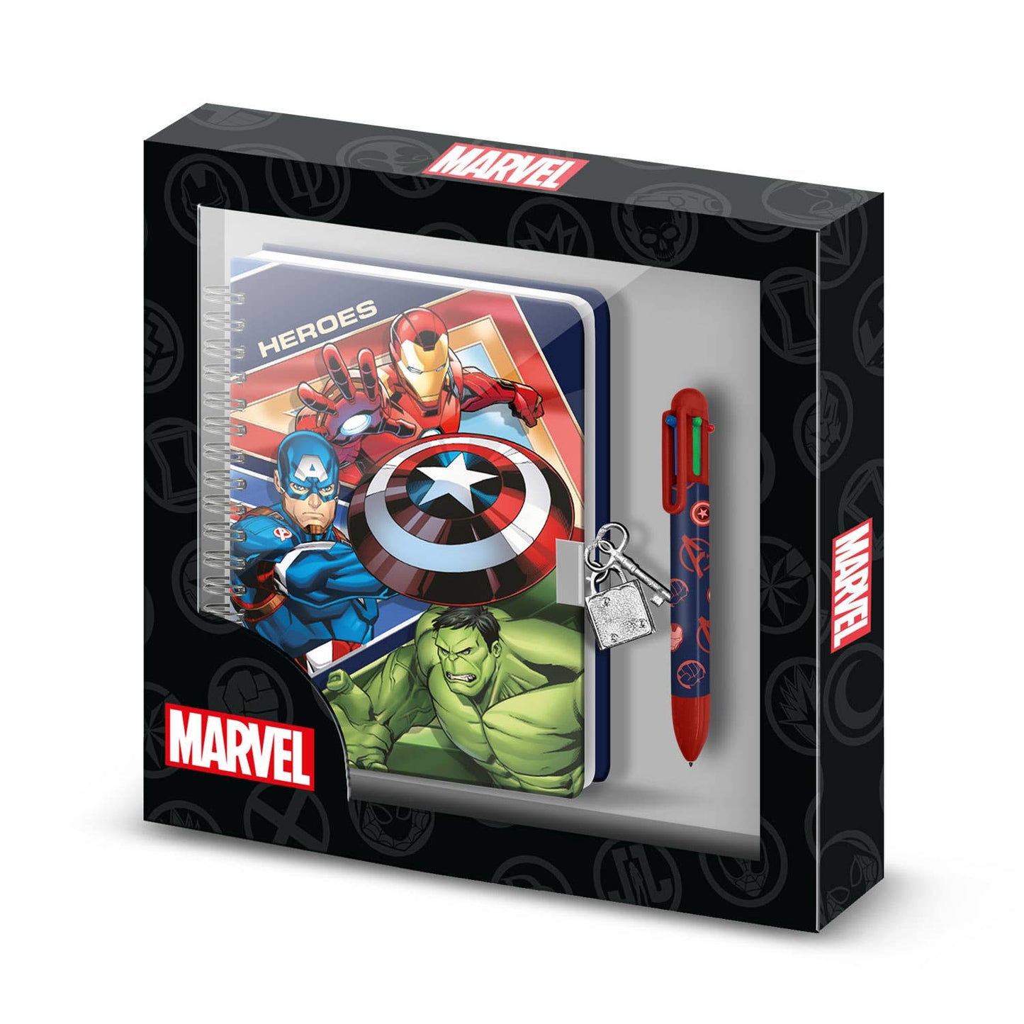Marvel Avengers Battle Pack A5 Journal + 6 Colour Pen