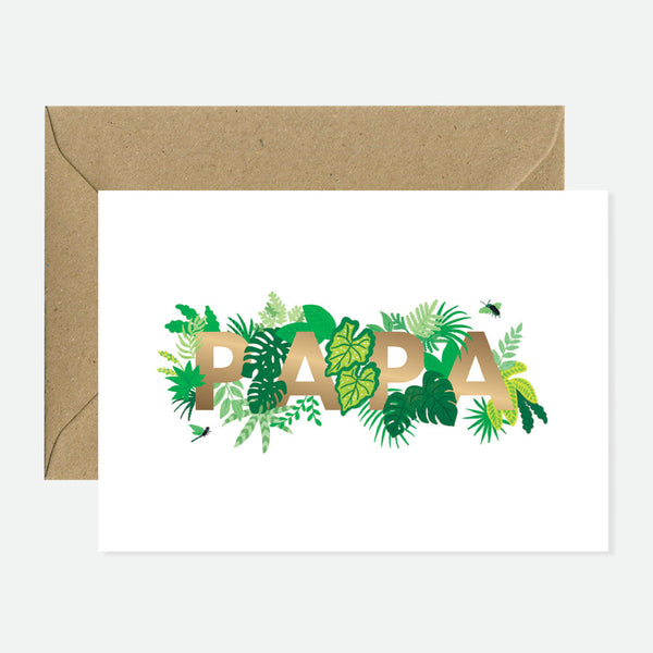 Papa Plants - Greeting Card - Gold Foil