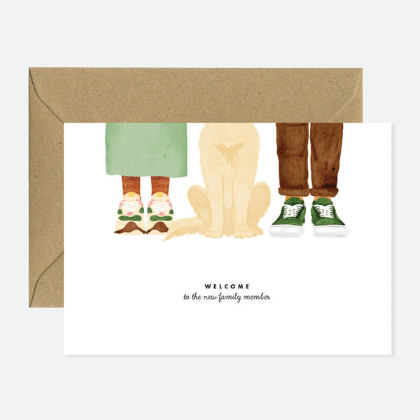 Welcome Family Dog - Greeting Card