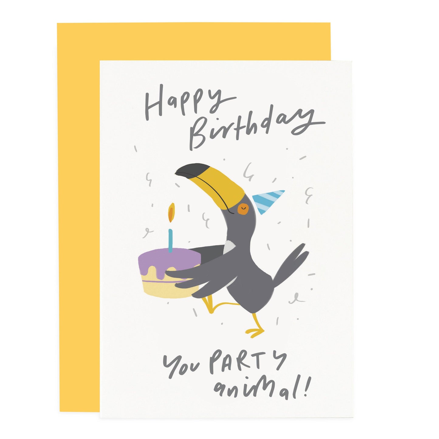 Toucan Greeting Card "Happy Birthday You Party Animal!"