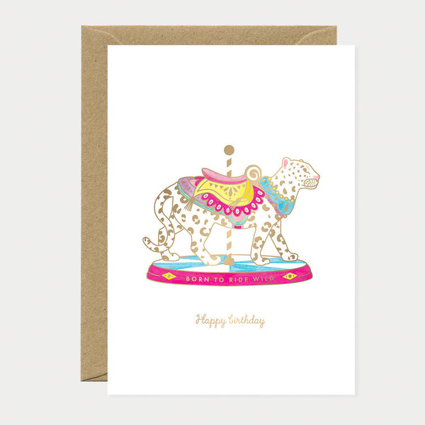 Ride Wild - Greeting card - Gold Foil