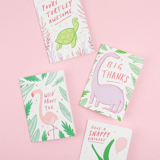 Flamingo "Wild About You" Greeting Card