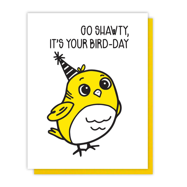 Bird birthday card "Oo Swawty, It's your Bird-day"