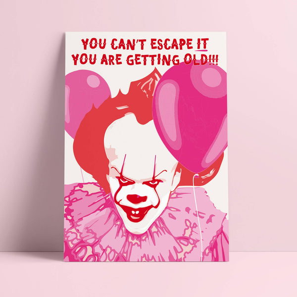Pennywise Postcard You Can't Escape IT Risoprint