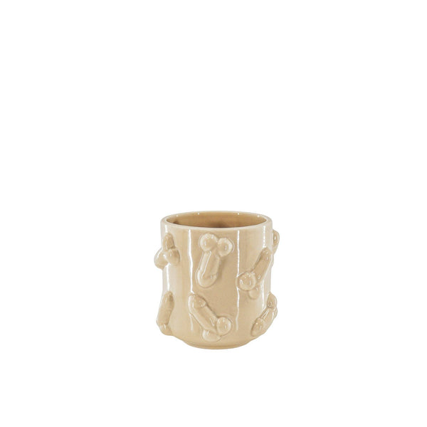 Pot - Dick - Ceramic - Beige - 11x11x11.5cm