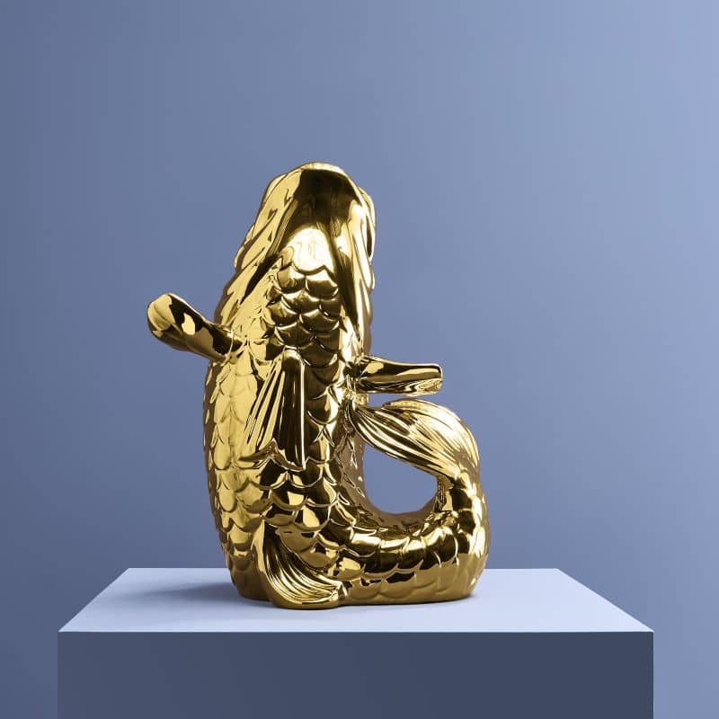 Gold Blubb Fish Sculpture/Vase
