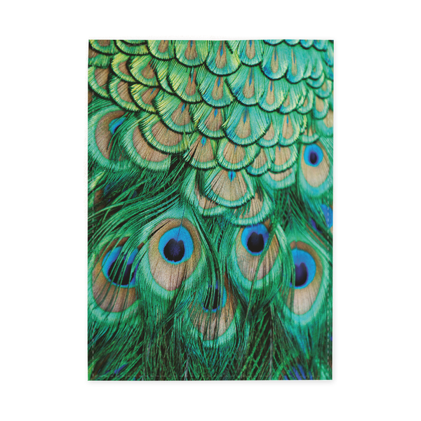 Peacock feather tea towel