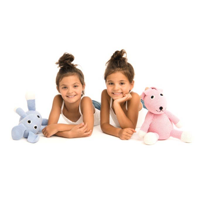 XL Crochet Plush Toy - Light Blue Rabbit