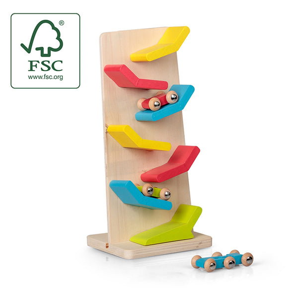 Piste Clic-Clac avec Voitures en Bois