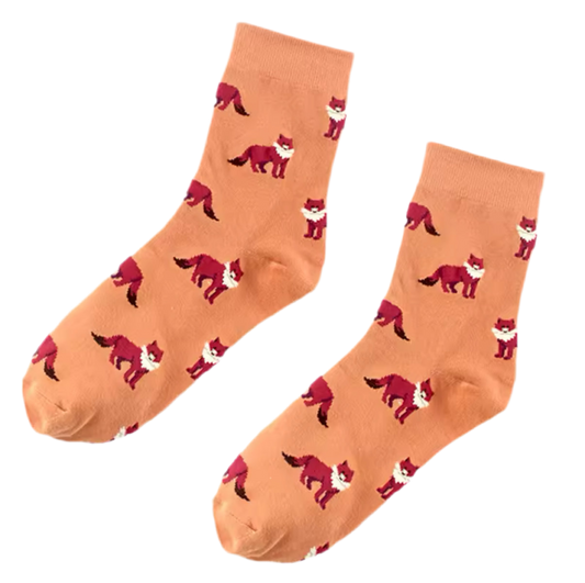 chaussettes oranges renards mrcol