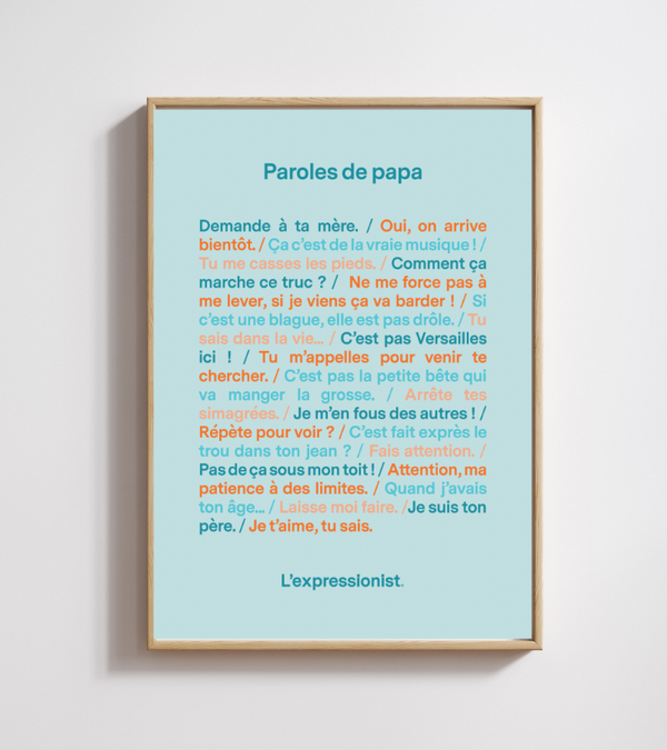 Poster - Dad's Words