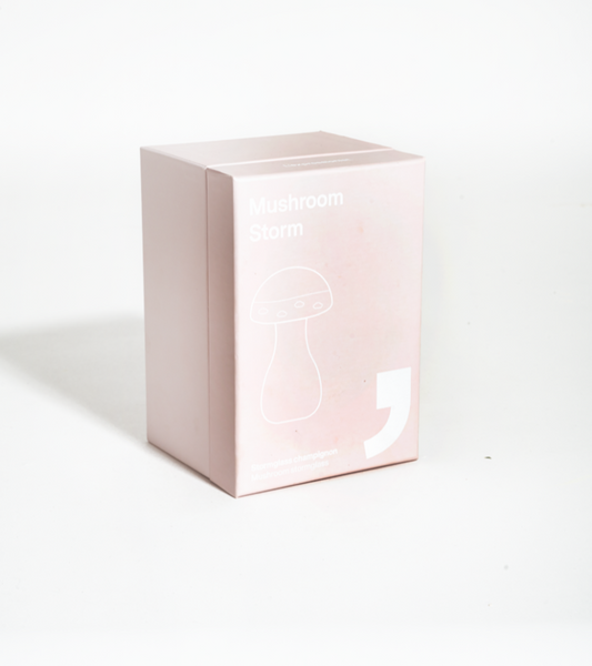 Mushroom storm glass - rose pastel