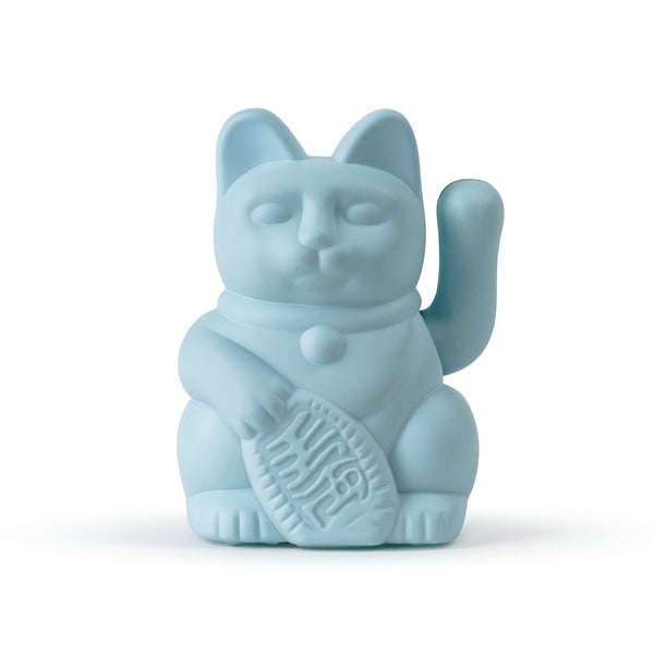 Light Blue Solar Lucky Cat