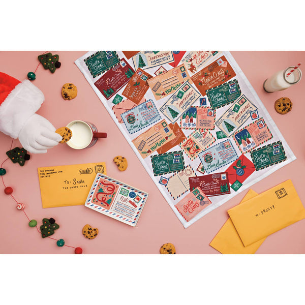 Jubilee Santa Mail Christmas Tea Towel