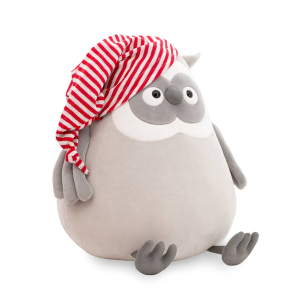 Plush owl with nightcap